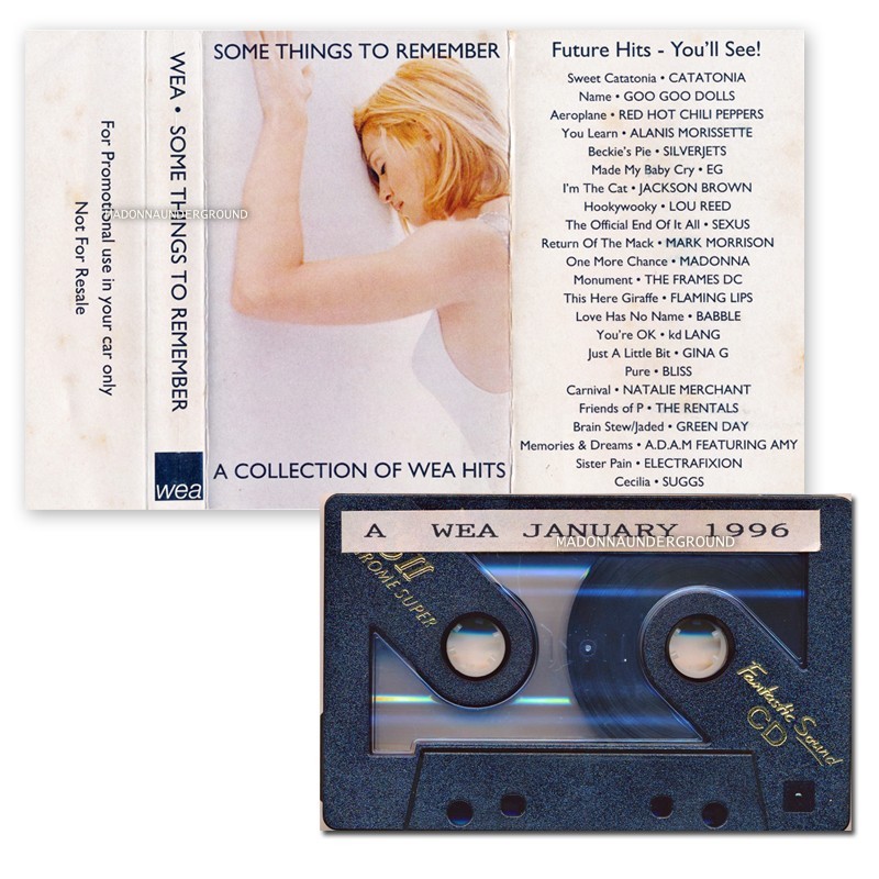 Madonna Some Things To Remember promo cassette