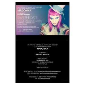 Madonna Tears of a Clown Art Basel promo