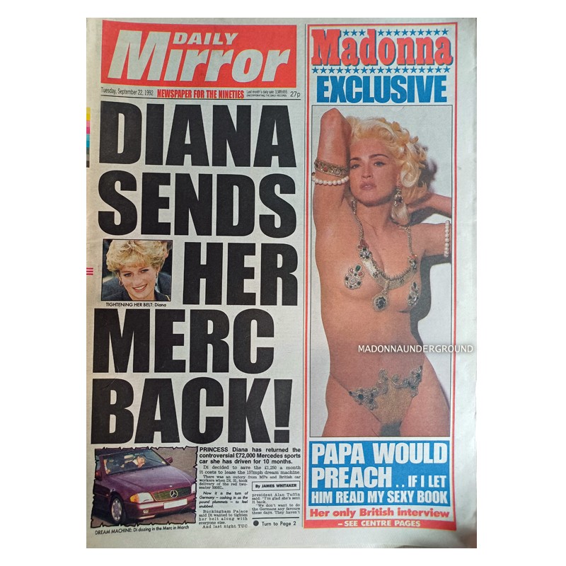 Madonna Daily Mirror September 22 1992 (1)