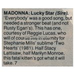 Madonna NME October 22 1983
