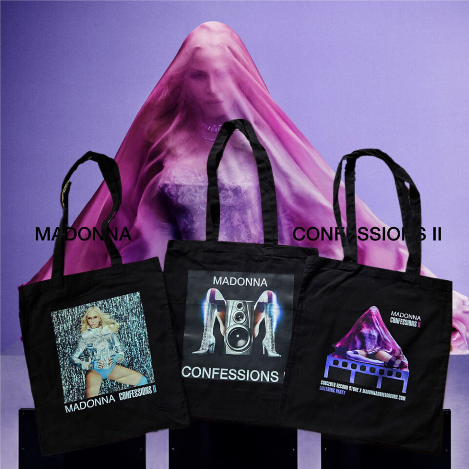 madonna confessions tote bags